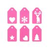 Cutting template: Five pendants with Christmas motifs