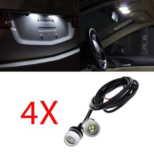 cciyu 4 PCS High Power White 5730 Epistar 9W LED for Eagle Eye Bumper DRL Fog Light Motorcycle Light Daytime Running DRL Tail Backup Light (white)