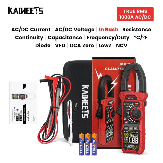 Digital Clamp Meter up to 1000 DC Amps /AC Volt Amp Ohm Diode NCV