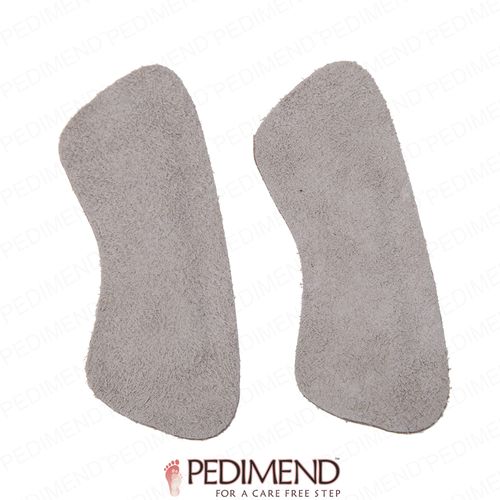 PEDIMEND Suede Leather Heel Grips Liner Cushions Inserts for Loose Shoes (3PAIR) - Helps Prevent Blisters Caused by Abrasion - Ideal for High-Heels