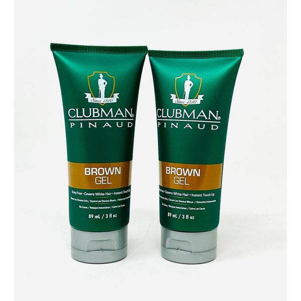 2X Clubman Pinaud Temporary Hair Color Gel Brown 3 fl oz (89 ml)