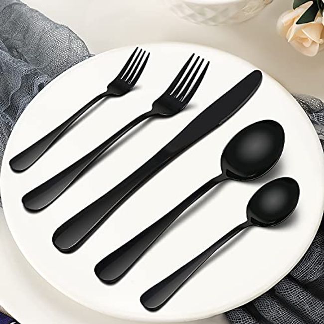 Silverware Set, Cutlery With Steak Knives Flatware Utensils Set
