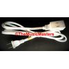 6ft Electric Extension Cord 3 Outlet 2 Prong Electrical AC Power Cable White