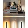 EDISHINE Wood Dimmable Floor Lamp with Remote Control Dimmable & 7 CCT Adjustabl