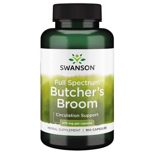 Swanson Butcher's Broom 470 Milligrams 100 Capsules