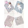 King Cole Super Yummy Knitting Pattern - 5973 Blankets (4 Designs)
