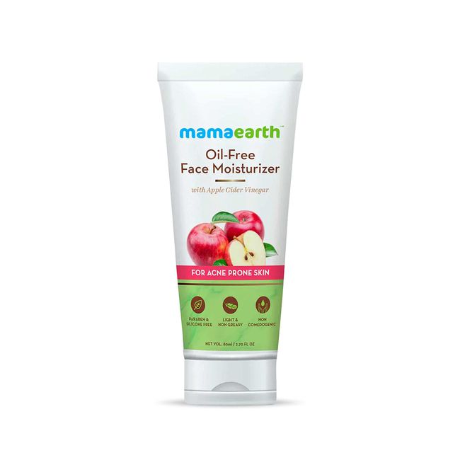 MAMAEARTH Oil-Free Moisturizer For Face With Apple Cider Vinegar For Acne Prone Skin, 80 ml