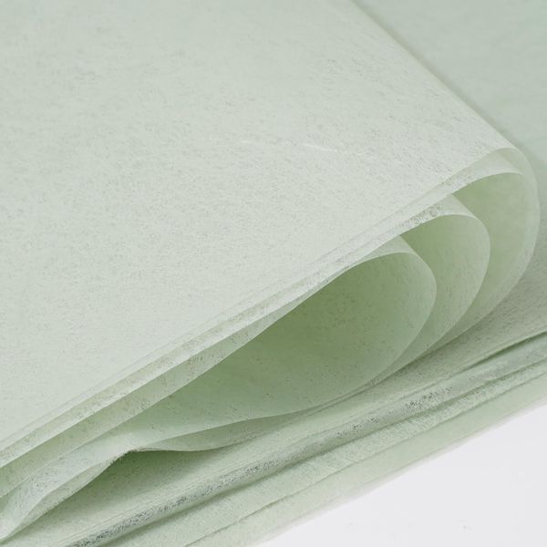 Whaline Sage Green Art Tissue Green Mulberry Paper Sheets 23.6 x 23.6 Inch Handmade Scrapbook Paper Flower Wrapping Paper for DIY Crafts Card Making Journal Supplies，20 Sheets