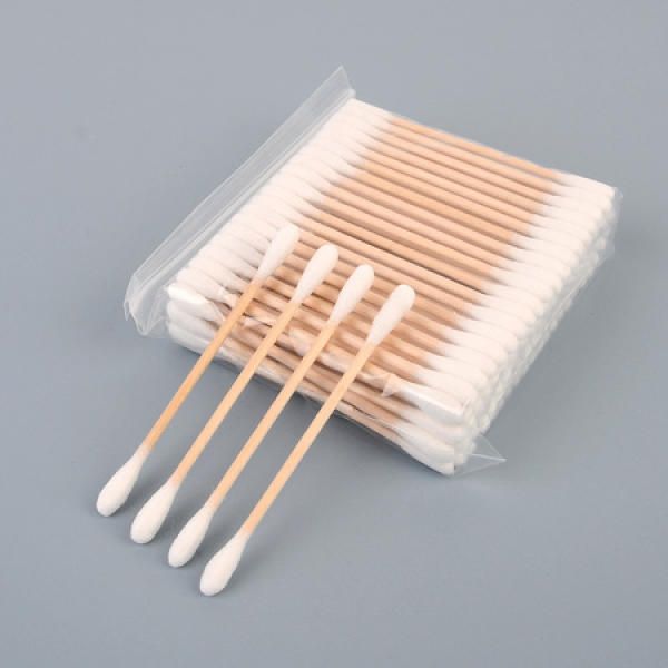 Safe wooden cotton swab pure cotton swab ear flap gap cleaning_MC