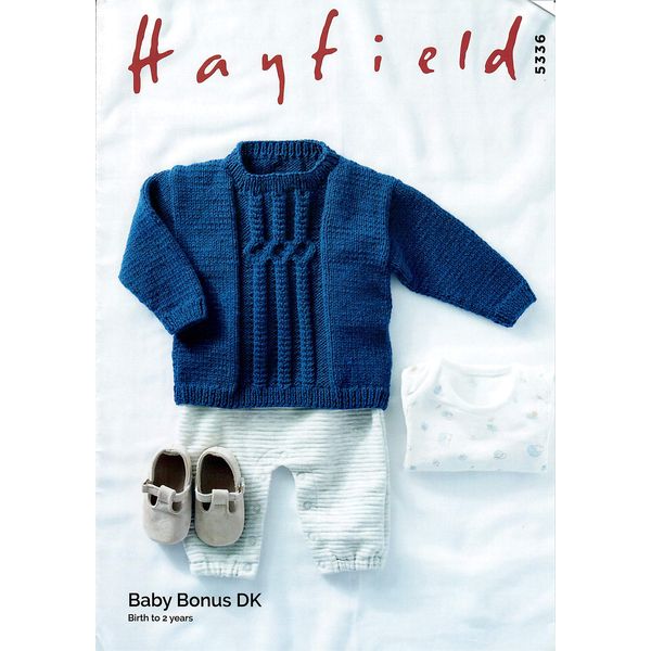 Hayfield Baby Bonus DK Knitting Pattern - 5336 Sweater