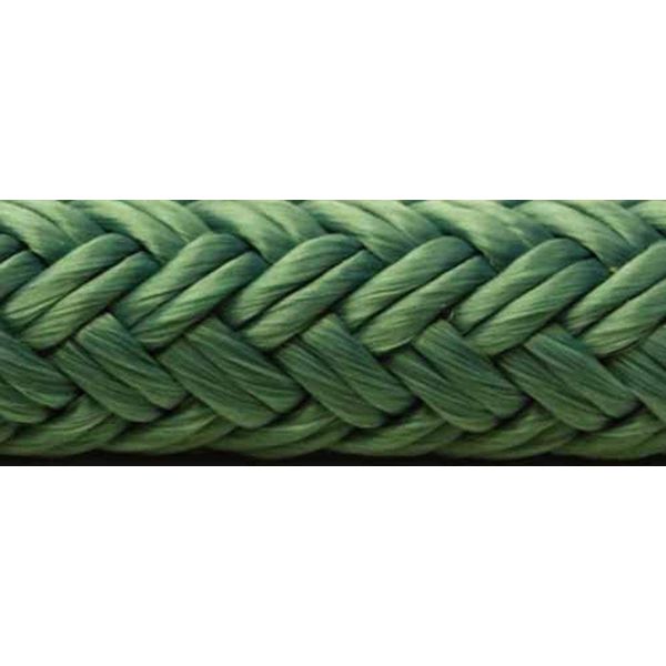 Seachoice Double-Braid Nylon Dock Line w/Eye Splice, Pre-Shrunk, Heat Stabilized, 3/8 in. X 20 Ft., Teal Green