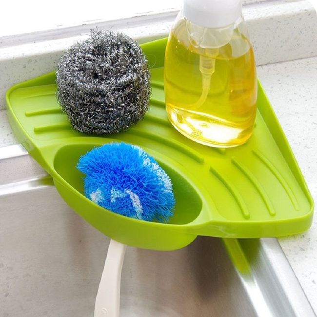 Small Sink Caddy Organizer Kitchen Bathroom Sponge Soap Brush