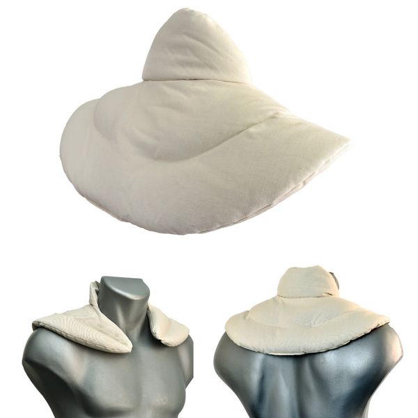 Neck Pillow Ecru/Nature flaxseeds | Warming Neck Cushion, Neck Warmer