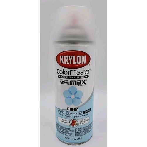 Krylon Cover Max Clear 11oz Spray Paint NEW