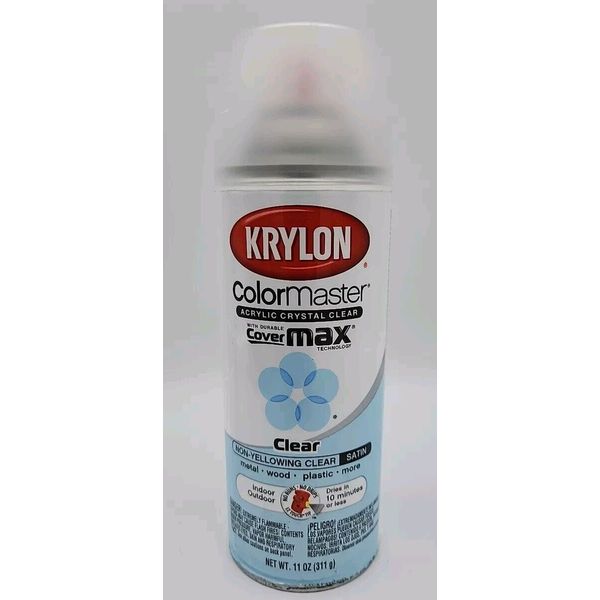 Krylon Cover Max Clear 11oz Spray Paint NEW