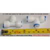 2peces. 1/4"  3-WAY UNION TEE PUSH QUICK CONNECT RO REVERSE OSMOSIS WATER FILTER