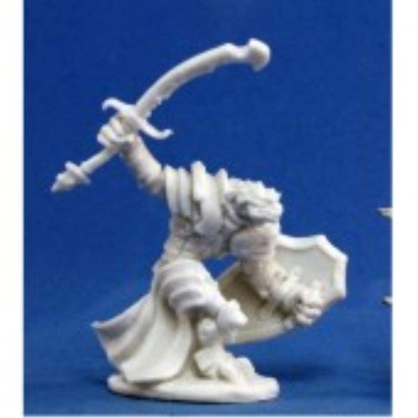 REAPER 77060: Dragonman Warrior - Dark Heaven Bones Plastic Miniature