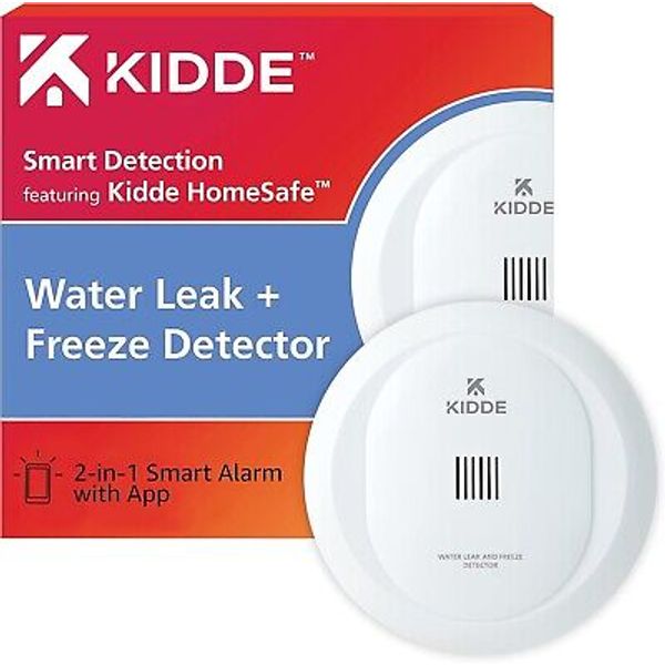 Kidde WiFi Smart Water Leak Detector Freeze Alarm  App Control 60WLDR-W