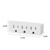 3 Outlet Adapter Extender, 3 Way Grounded Plug Splitter, 1 to 3 Plug outlet splitter, White, 4PACK