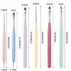 DaKuan, set di 6 pennelli per nail art, 50 pezzi