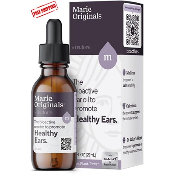 Natural Ear Oil Drops | Mullein Garlic Oil Ear Drops for Herbal