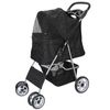 Pet Stroller 4 Wheels Dog Cat Stroller Foldable Puppy Stroller with Cup Holder