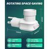 TobeBright 2 Pack Plug in Light Socket, 3-Prong Light Socket Plug Adapter with On/Off Switch, 360° Rotatable Outlet to Light Bulb Plug, Light Bulb Camera, E26 Base, ETL Listed, White