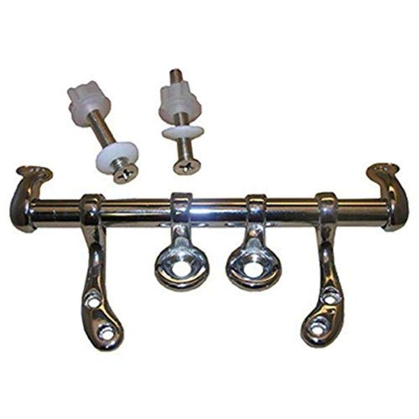 LASCO 14-1051 Toilet Seat Hinge with Bolts and Nuts Fit Most, Chrome Plated Metal