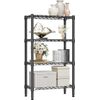 Metal 4-Tier Adjustable Shelving Organizer Wire Rack Unit Black Kitchen Garage