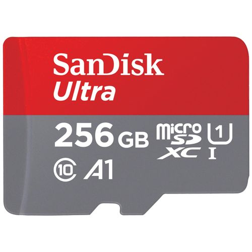 SanDisk Ultra Android microSDXC UHS-I Memory Card 256GB + Adapter (for Smartphones and Tablets, A1, Class 10, U1, Full HD Videos, Up to 150MB/s Read Speed)