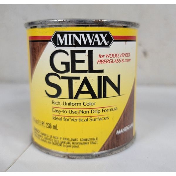 Minwax Wood Gel Stain  Mahogany 1/2 Pint Non-Drip Multi-Surface 8 oz