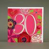 " 30 th BIRTHDAY " HANDMADE BIRTHDAY CARD - JCE32