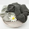 Merrowstore Scrunchie Check Simple Rose Rose Hair Accessory White