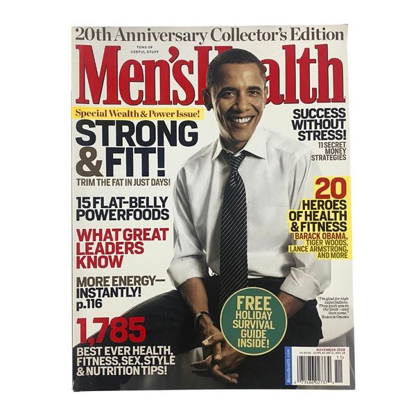 Men's Health Magazine November 2008 Barack Obama Cover No Label