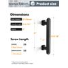 SORWDUREM 5 Pack 3 Inch(76mm) Black Cabinet Pulls Drawer Pulls Kitchen Hardware Cupboard Kitchen Hardware Cabinet Handles