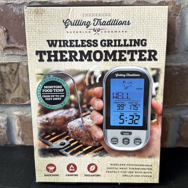 Grilling Traditions Wireless Grilling Thermometer Backyard Camping BRAND NEW