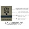 Mini Padfolio with Notepad and Pen, Baseball Ball, Personalized Engraving Included (Light Brown)