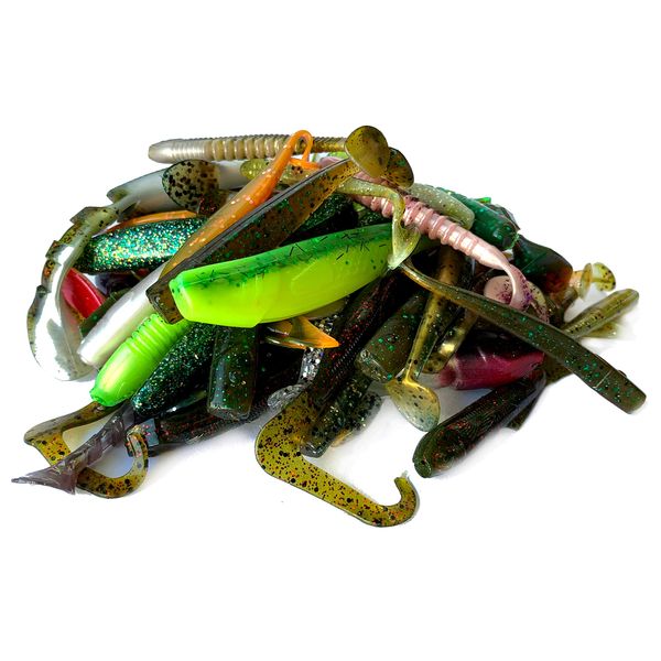 Major Fish Rubber Fish Set 100 g Approx. 20 Pieces Rubber Bait Perch Zander Pike