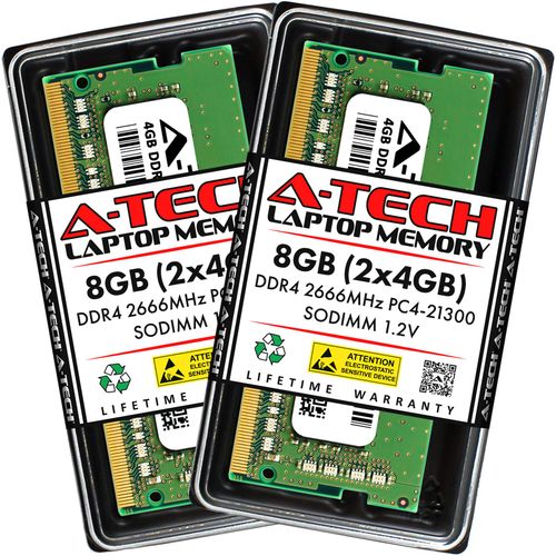 A-Tech 8GB Kit (2x4GB) RAM for MSI GE62VR 6RF Apache Pro, GE72 6QD Apache Pro, GE75 Raider 10SX, GS73VR 6RF Stealth Pro, Vortex W25 8SM, WT72 6QI | DDR4 2666MHz PC4-21300 SODIMM Non-ECC Memory Upgrade