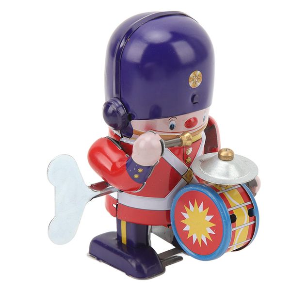 Keenso Wind Up Vintage Robot Toy,Clockwork Walking Drummer for Adult Kids Gift