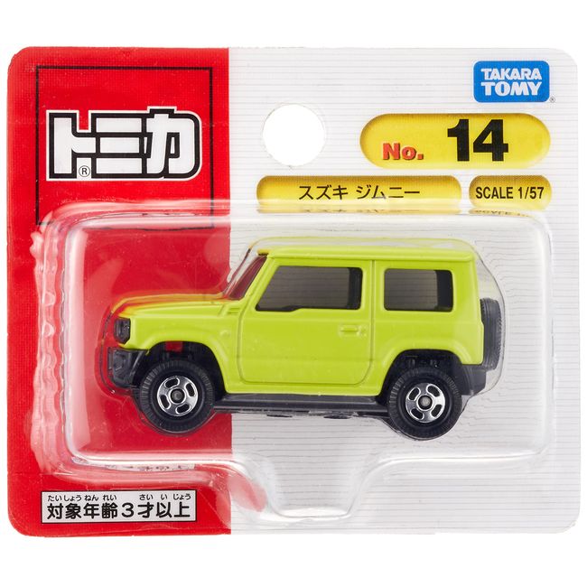 Takara Tomy Tomica No. 14 Suzuki Jimny (Blister Package), Mini Toy Car, Ages 3 and Up, Toy Safety Standard ST Mark Certified