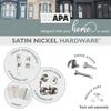 Self Closing Door Hinges, 2 Pack, Satin Nickel - 4x4 Inch Interior Spring Hinges