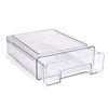Smart Design Pull-Out Stackable Storage Bin - 9.8" D x 8.25" W x 3" H- Clear