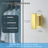 KNOBWELL 6 Pack Brushed Gold Solid Cabinet Knobs Overall Length 1-1/2 Inch Single Hole Kitchen Cabinet Hardware for Cupboard Drawer Dresser Knobs