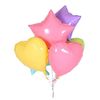 10 Pack 18" Star Heart Film Balloons Macaron