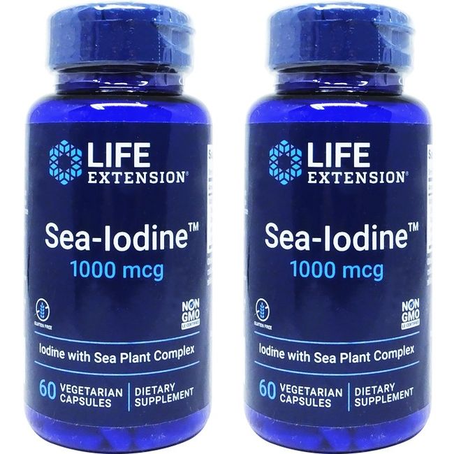 Life Extension Sea-Iodine Marine Iodine 1000 mcg 60 Tablets 2 Bottles