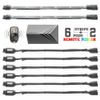 6 Compact Pods + 2 Flex Strips 7 Color Remote Control Motorcycle ATV Snowmobile LED Light Kit