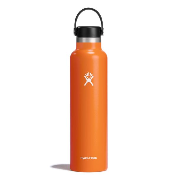 HYDRO FLASK - Water Bottle 709 ml (24 oz) - Vacuum Insulated Stainless Steel Water Bottle with Leak Proof Flex Cap and Powder Coat - BPA-Free - Standard Mouth - Mesa