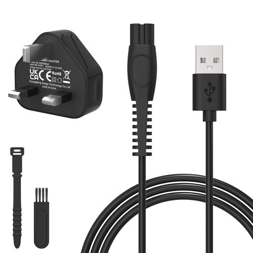 5V Charger for Philips Norelco OneBlade QP2724 QP2734 QP2834 QP4530 QP1924 S7887 MG5910 MG7910 Electric Trimmer and Shaver, USB-A Shaver Charging Cable with Plug