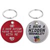 PAC Supplies Global Hidden Disability Patch Keyring Keychain (Comes With Keyring) - Choose your Pattern (White - Hidden Disability)